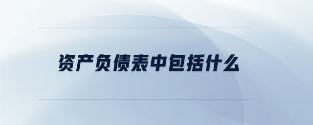 資產負債表中包括什么