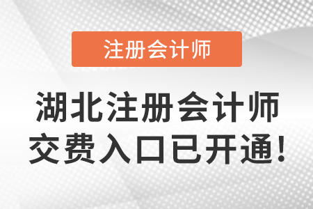 2022年湖北注冊會計師交費入口已開通！速來交費