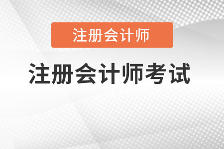 注冊會計(jì)師考試