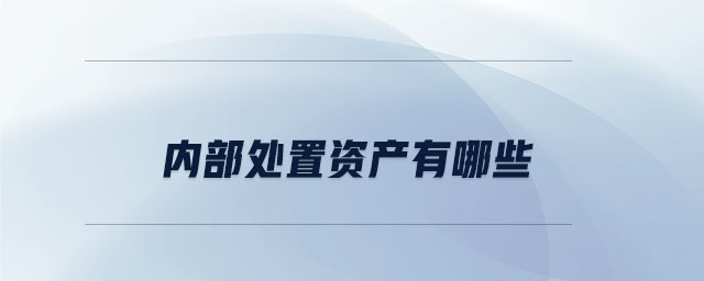 內部處置資產有哪些