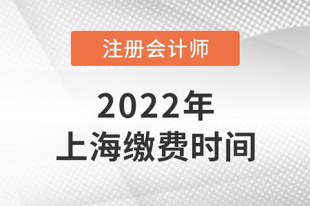 上海注冊(cè)會(huì)計(jì)師繳費(fèi)時(shí)間2022年