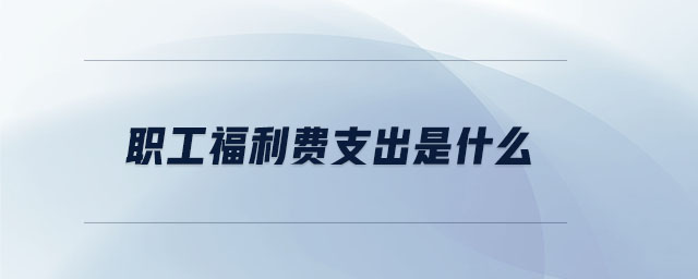 職工福利費支出是什么