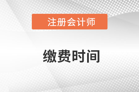 注冊會計師2022繳費時間是什么時候？