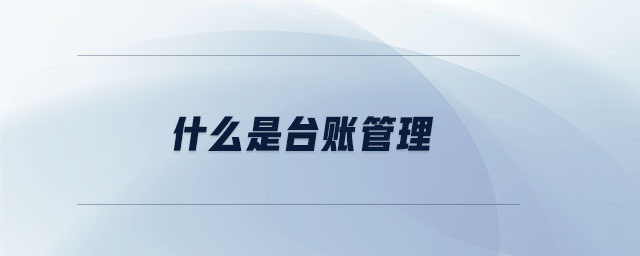 什么是臺賬管理