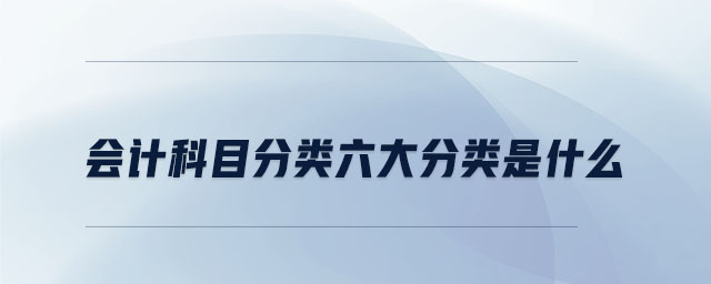會計科目分類六大分類是什么
