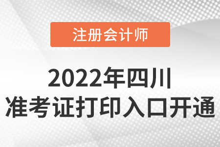 2022年四川省樂山注冊會計師準考證打印入口開通啦！