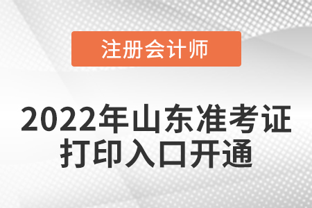2022年山東省淄博cpa考試準考證打印入口開通啦！