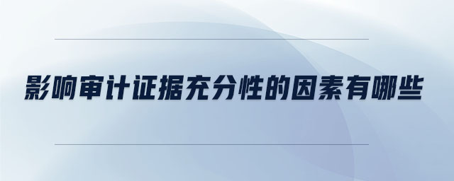 影響審計證據充分性的因素有哪些