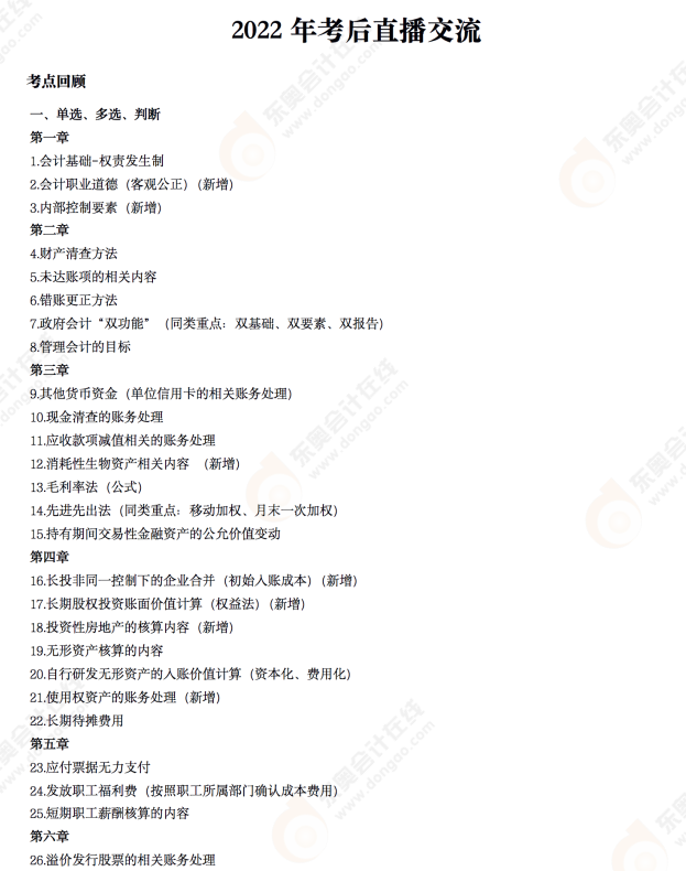 2022年《初級會計實務(wù)》考后點評第十場