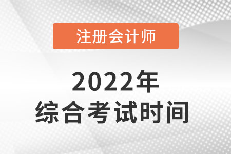 2022年注冊會計師綜合考試時間