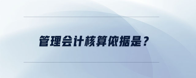 管理會計核算依據是？