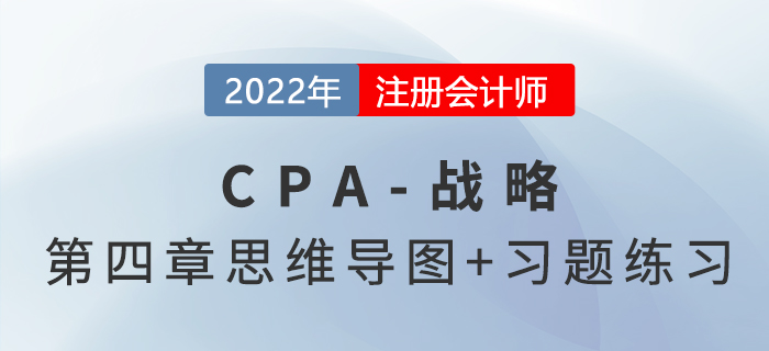 2022年注會戰略第四章思維導圖（第一部分）+章節練習