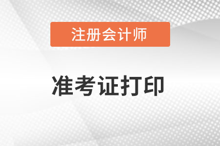 注冊會計師考試時間2022年準考證時間都是什么時候？
