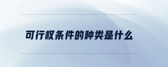可行權條件的種類是什么