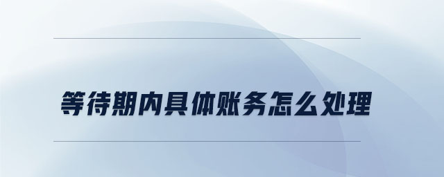 等待期內具體賬務怎么處理