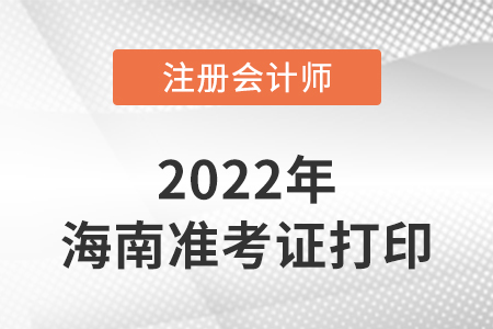 2022年海南省定安縣cpa延考準考證打印官網入口