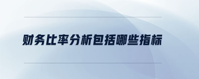 財務比率分析包括哪些指標