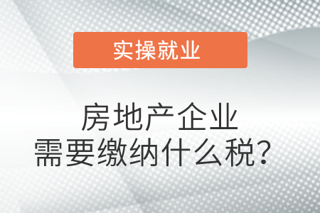房地產企業需要繳納什么稅？