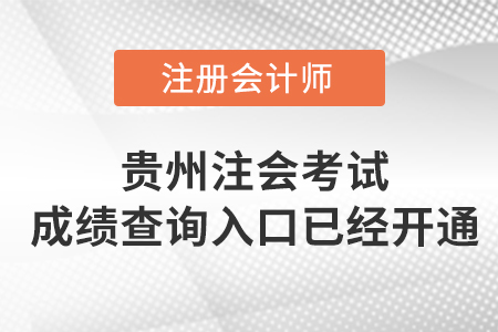 2022年貴州省遵義注冊會計(jì)師考試成績查詢?nèi)肟谝验_通！