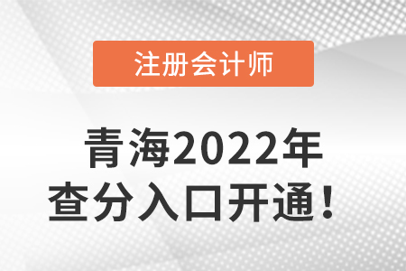 青海省海西2022年注冊會計師成績查詢入口開通啦！
