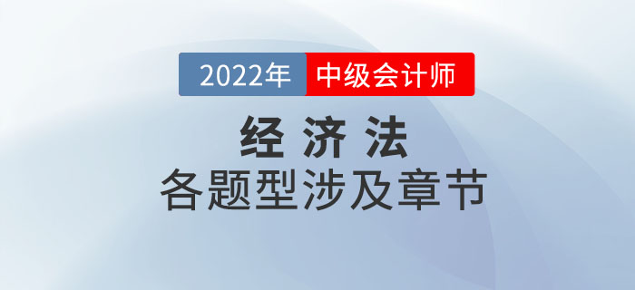 2022年中級會計經濟法各題型涉及章節_第二批次