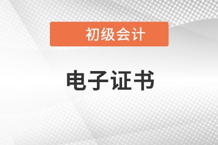 初級會計師電子證書查詢流程