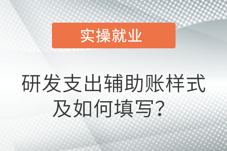 研發支出輔助賬樣式及如何填寫？