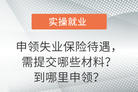 一圖看懂！申領失業保險待遇，需提交哪些材料？到哪里申領？