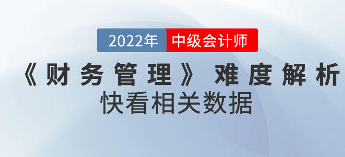 2022年9月份中級會計考試《財務管理》難度解析！快看相關數據！