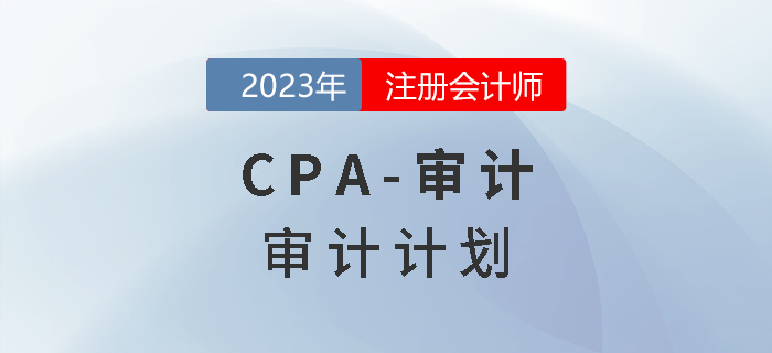 注會(huì)審計(jì)預(yù)習(xí)章節(jié)速覽：第二章審計(jì)計(jì)劃