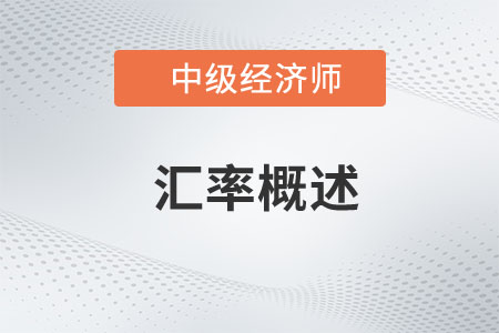 匯率概述_2023年中級經濟師金融預習知識點