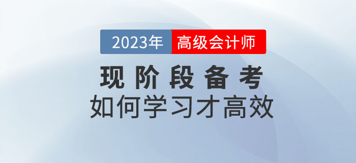 2023年高級會計師備考如何學習才高效？