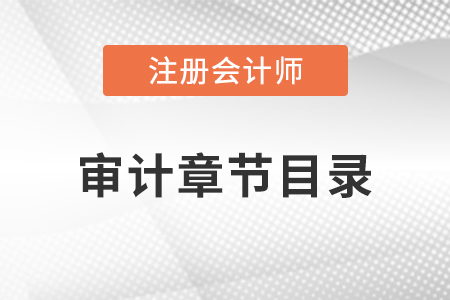cpa審計(jì)章節(jié)目錄2023年都有什么變化？