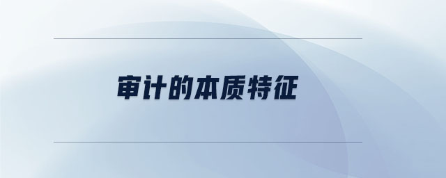 審計(jì)的本質(zhì)特征