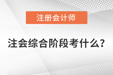 注會綜合階段考什么內(nèi)容?