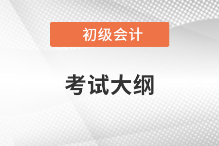 2023年度初級會計專業技術資格考試大綱