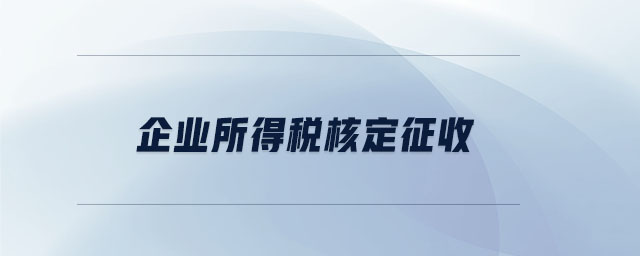 企業所得稅核定征收