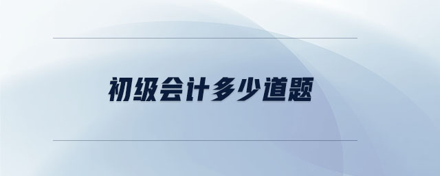 初級會計多少道題