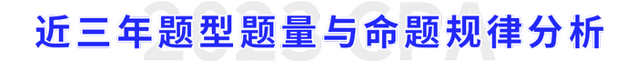 近三年題型題量與命題規律分析