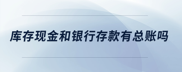 庫存現金和銀行存款有總賬嗎？