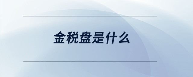 金稅盤是什么？
