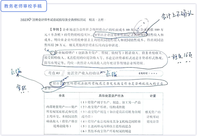 教務老師審校手稿