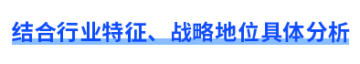 結(jié)合行業(yè)特征、戰(zhàn)略地位具體分析