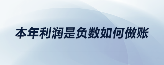 本年利潤是負數如何做賬？