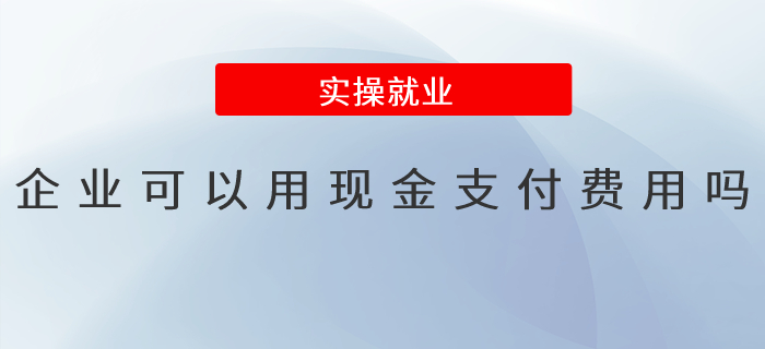 企業可以用現金支付費用嗎？