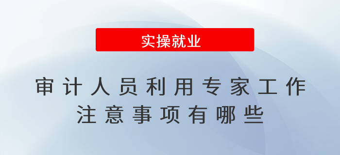 審計人員利用專家工作注意事項有哪些？