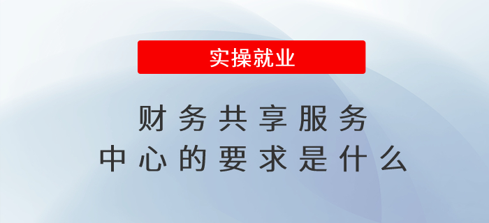財務共享服務中心的要求是什么