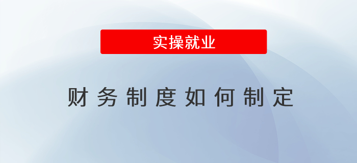 財(cái)務(wù)制度如何制定
