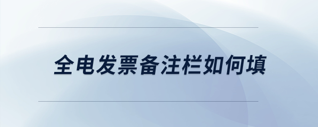 全電發票備注欄如何填？