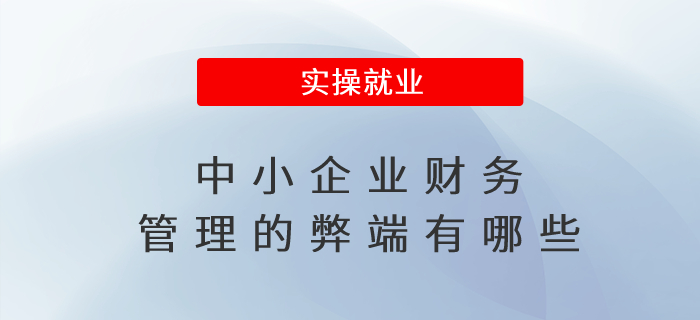 中小企業財務管理的弊端有哪些